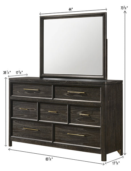 Ethel Dark Brown Dresser by Crown Mark at Eve Furniture