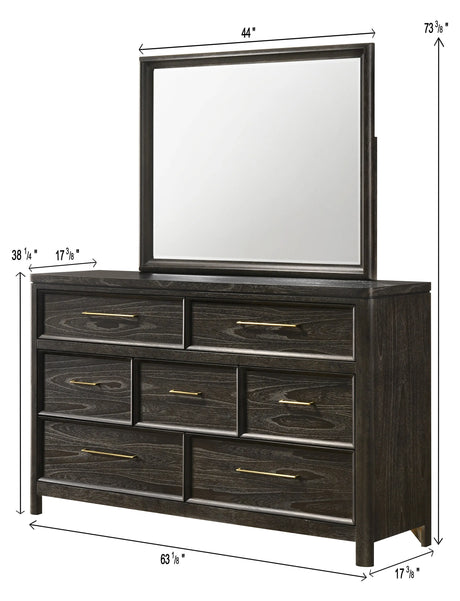 Ethel Dark Brown Panel Bedroom Set by Crown Mark at Eve Furniture