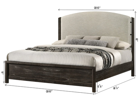 Ethel Dark Brown Queen Panel Bed by Crown Mark at Eve Furniture