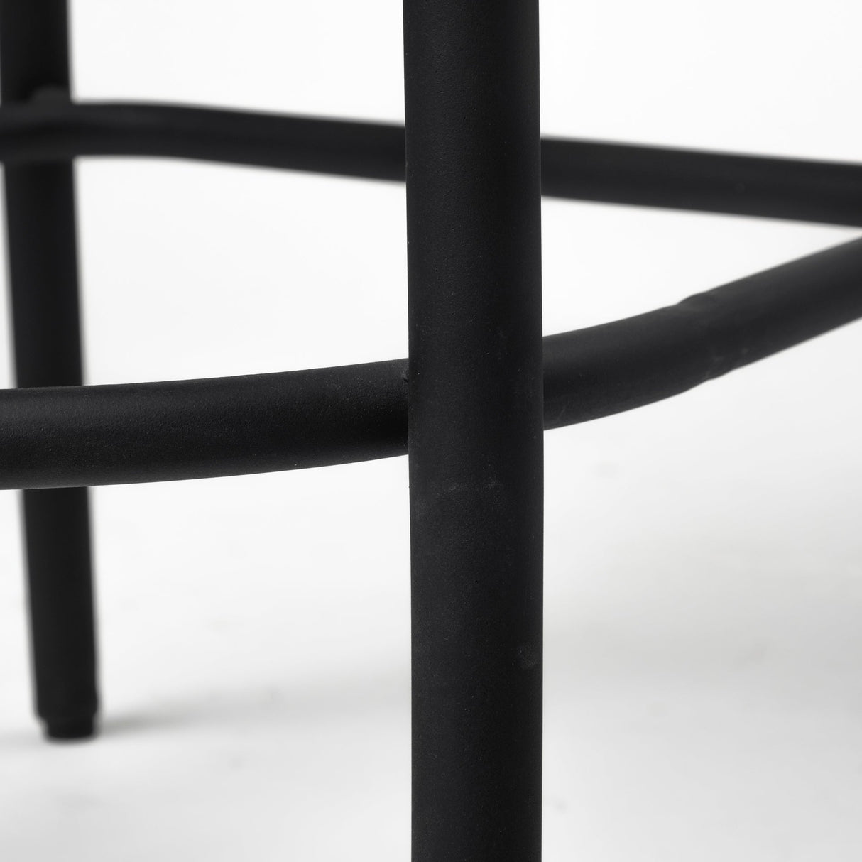 Etienne 26.25" Seat Height Black Wood Seat Black Metal Base Stool by Mercana at Eve Furniture