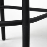 Etienne 26.25" Seat Height Black Wood Seat Black Metal Base Stool by Mercana at Eve Furniture