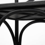 Etienne 26.25" Seat Height Black Wood Seat Black Metal Base Stool by Mercana at Eve Furniture