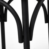 Etienne Black Wood Seat Black Metal Base Stool by Mercana at Eve Furniture