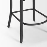 Etienne Light Brown Wood w/ Iron Metal Counter Stool by Mercana at Eve Furniture