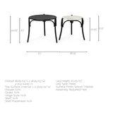 Etienne VII 24" Set of Two Round Top Black Wood and Marble Top Nesting Table by Mercana at Eve Furniture
