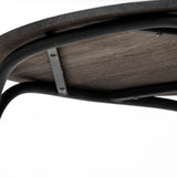 Etienne VII 24" Set of Two Round Top Black Wood and Marble Top Nesting Table by Mercana at Eve Furniture