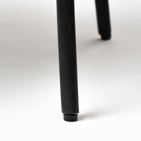 Etienne VII Set of Two Round Top Black Wood and Marble Top Nesting Table by Mercana at Eve Furniture