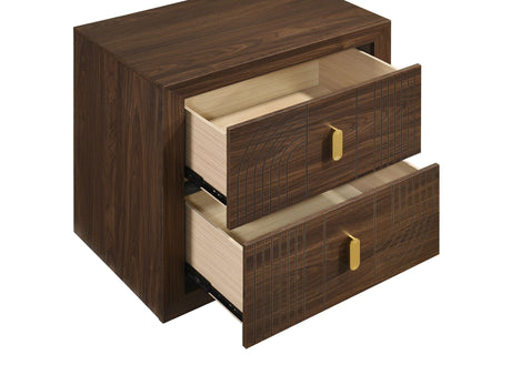 Etienne Walnut 2-drawer Nightstand Bedside Table by Coaster at Eve Furniture