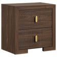 Etienne Walnut 2-drawer Nightstand Bedside Table by Coaster at Eve Furniture