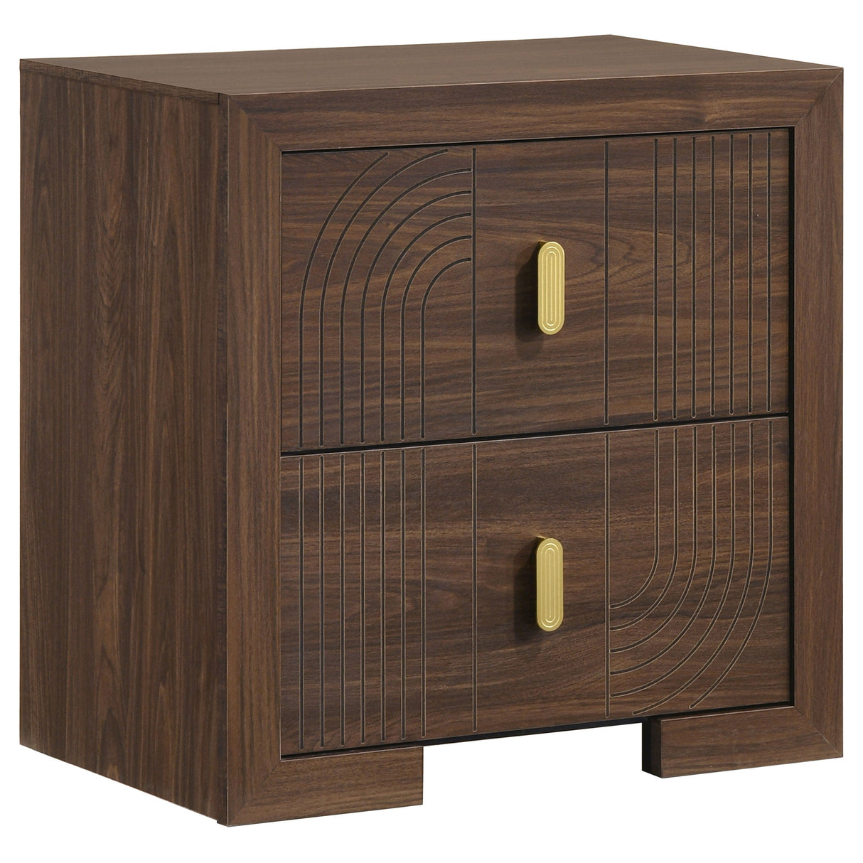 Etienne Walnut 2-drawer Nightstand Bedside Table by Coaster at Eve Furniture