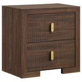 Etienne Walnut 2-drawer Nightstand Bedside Table by Coaster at Eve Furniture