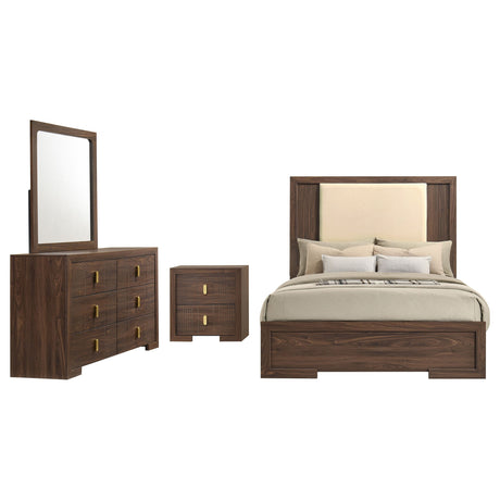 Etienne Walnut 4-Piece Eastern King Bedroom Set by Coaster at Eve Furniture