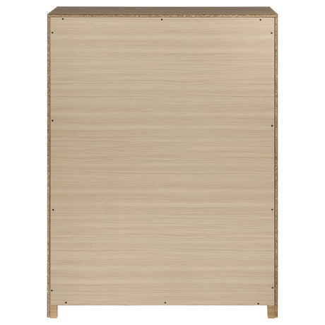 Etienne Walnut 5-drawer Bedroom Chest of Drawers by Coaster at Eve Furniture