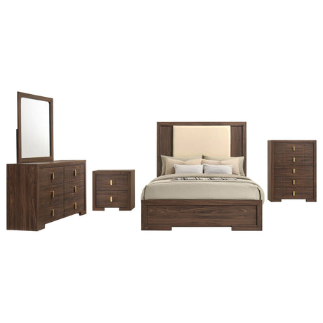 Etienne Walnut 5-Piece Eastern King Bedroom Set by Coaster at Eve Furniture