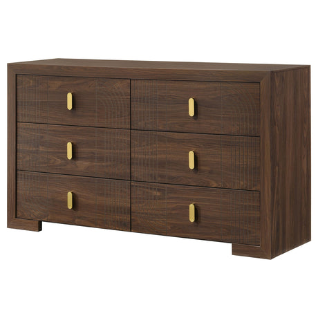 Etienne Walnut 6-drawer Bedroom Dresser by Coaster at Eve Furniture