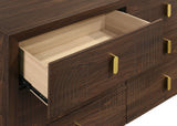 Etienne Walnut 6-drawer Bedroom Dresser by Coaster at Eve Furniture