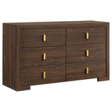 Etienne Walnut 6-drawer Bedroom Dresser by Coaster at Eve Furniture
