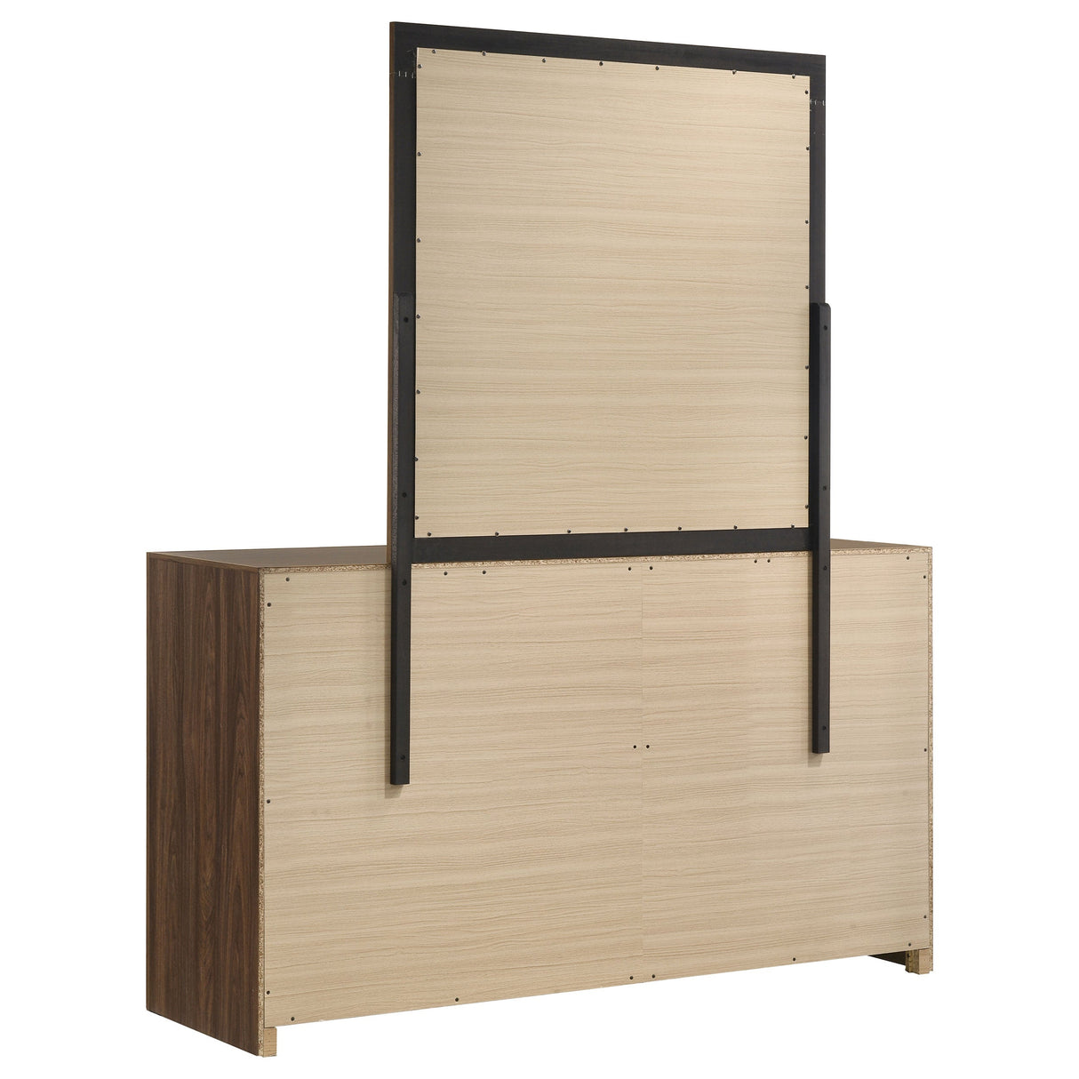 Etienne Walnut 6-drawer Dresser With Mirror by Coaster at Eve Furniture