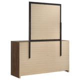 Etienne Walnut 6-drawer Dresser With Mirror by Coaster at Eve Furniture