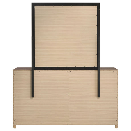 Etienne Walnut 6-drawer Dresser With Mirror by Coaster at Eve Furniture
