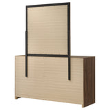 Etienne Walnut 6-drawer Dresser With Mirror by Coaster at Eve Furniture