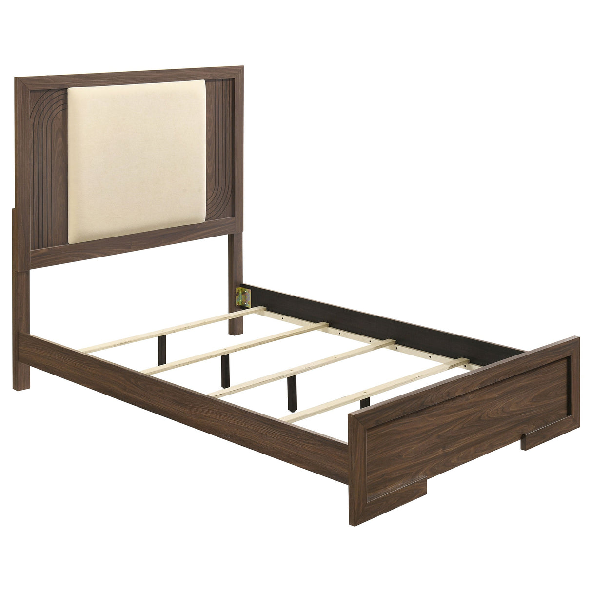 Etienne Walnut Full Velvet Upholstered Panel Bed by Coaster at Eve Furniture