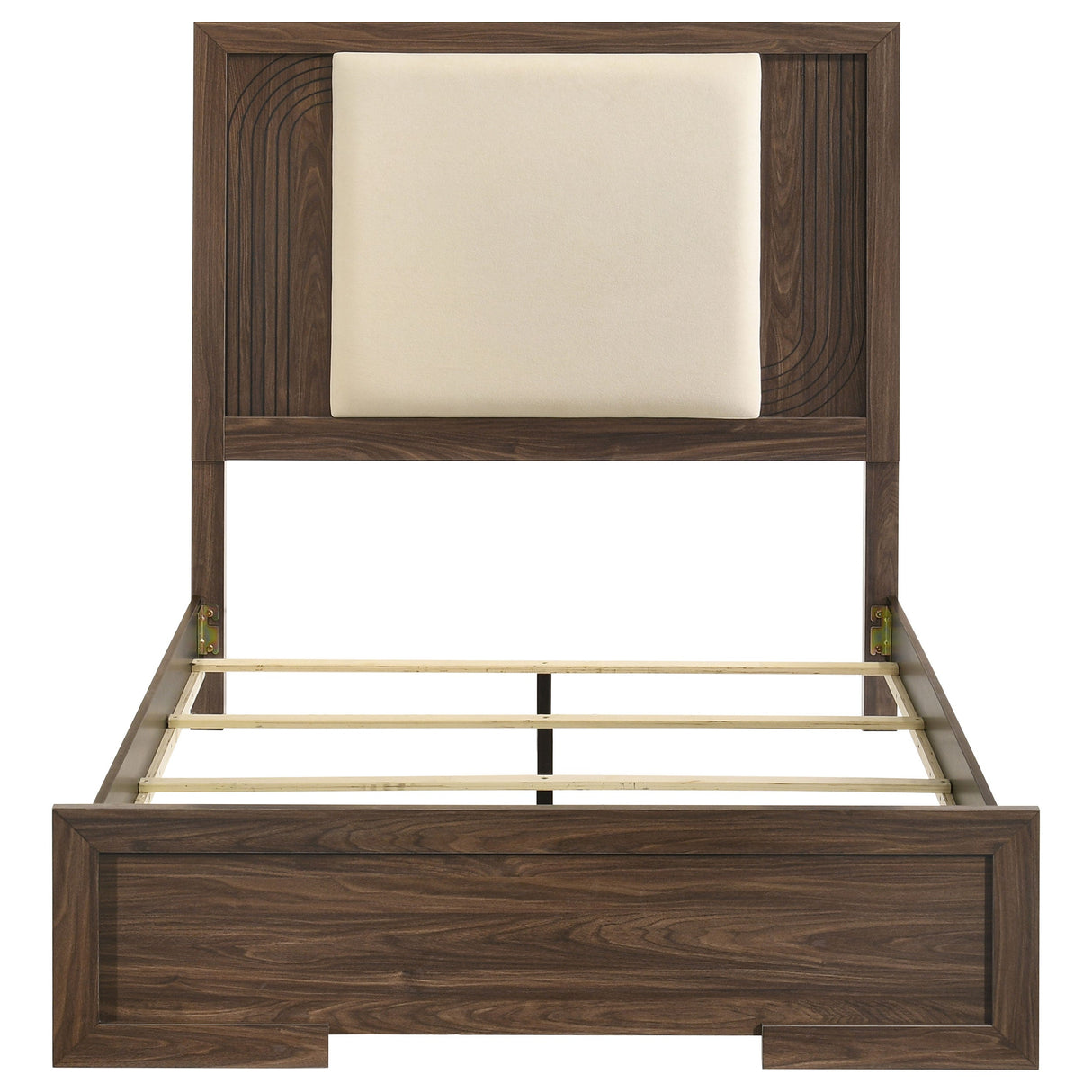 Etienne Walnut Full Velvet Upholstered Panel Bed by Coaster at Eve Furniture