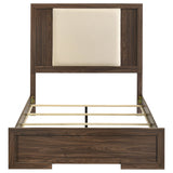 Etienne Walnut Full Velvet Upholstered Panel Bed by Coaster at Eve Furniture