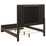 Etienne Walnut Full Velvet Upholstered Panel Bed by Coaster at Eve Furniture