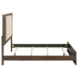 Etienne Walnut Queen Velvet Upholstered Panel Bed by Coaster at Eve Furniture