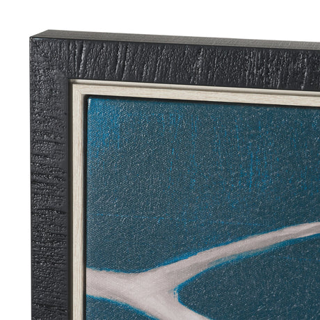 Eucalyptus I by Julianne Marcoux Hand-Embellished Textured Framed Canvas Artwork by Mercana at Eve Furniture