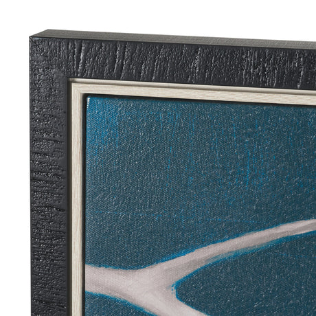 Eucalyptus II by Julianne Marcoux Hand-Embellished Textured Framed Canvas Artwork by Mercana at Eve Furniture