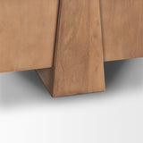 Eula Medium Brown Wood 4-Door Sideboard by Mercana at Eve Furniture