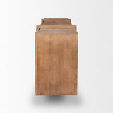Eula Medium Brown Wood 4-Door Sideboard by Mercana at Eve Furniture