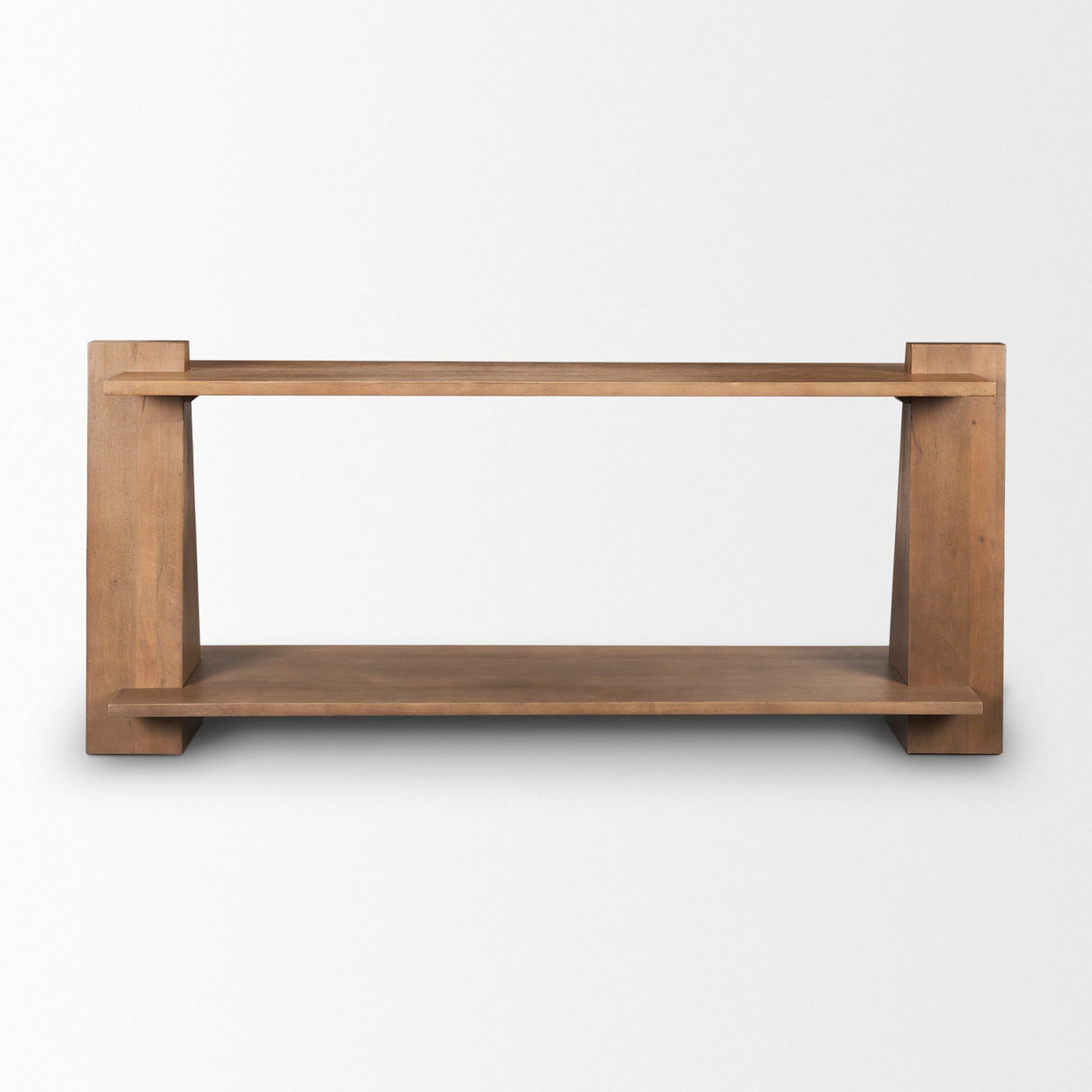 Eula Medium Brown Wood Console Table by Mercana at Eve Furniture