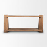 Eula Medium Brown Wood Console Table by Mercana at Eve Furniture