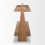 Eula Medium Brown Wood Console Table by Mercana at Eve Furniture