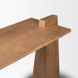Eula Medium Brown Wood Console Table by Mercana at Eve Furniture
