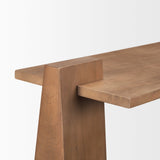 Eula Medium Brown Wood Console Table by Mercana at Eve Furniture