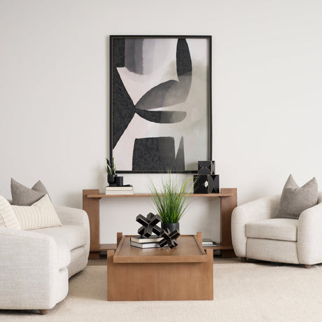 Eula Medium Brown Wood Console Table by Mercana at Eve Furniture