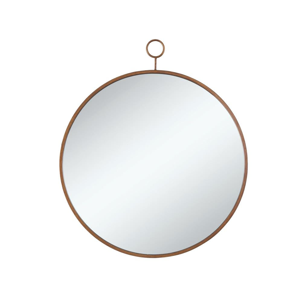 Eulaina Gold Round Mirror