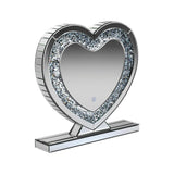 Euston Silver Heart Shape Table Mirror