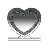 Euston Silver Heart Shape Table Mirror