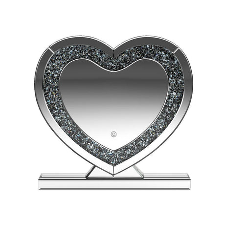 Euston Silver Heart Shape Table Mirror by Coaster at Eve Furniture