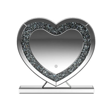 Euston Silver Heart Shape Table Mirror by Coaster at Eve Furniture