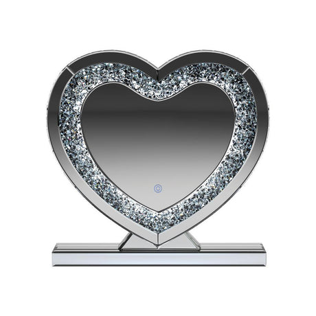 Euston Silver Heart Shape Table Mirror by Coaster at Eve Furniture