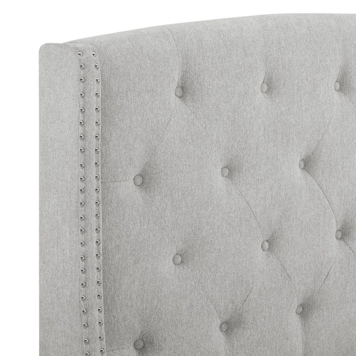 Eva Dove Gray King Upholstered Bed by Crown Mark at Eve Furniture
