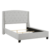 Eva Dove Gray Queen Upholstered Bed by Crown Mark at Eve Furniture