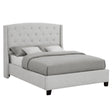 Eva Dove Gray Queen Upholstered Bed by Crown Mark at Eve Furniture