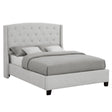 Eva Dove Gray Queen Upholstered Bed by Crown Mark at Eve Furniture